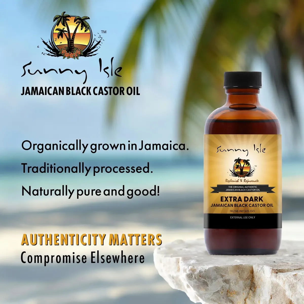 Aceite de Ricino Negro Jamaicano Sunny Isle Extra Dark 8 oz