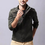 Chaqueta Militar Hombre Estilo Aviador de Algodón | Casual Outdoor |