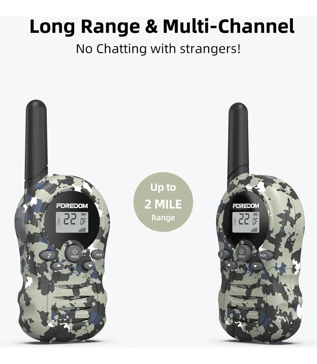 Pack 2 Walkie Talkies Foredom Para Niños Alcance Largo