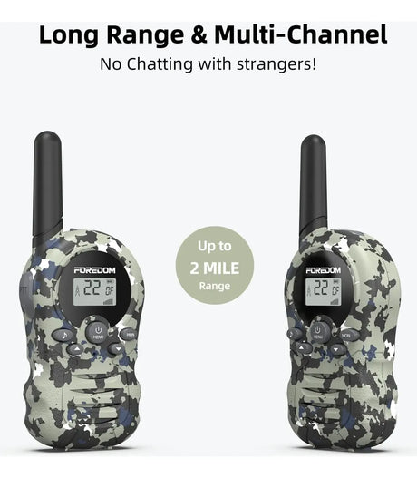 Pack 2 Walkie Talkies Foredom Para Niños Alcance Largo