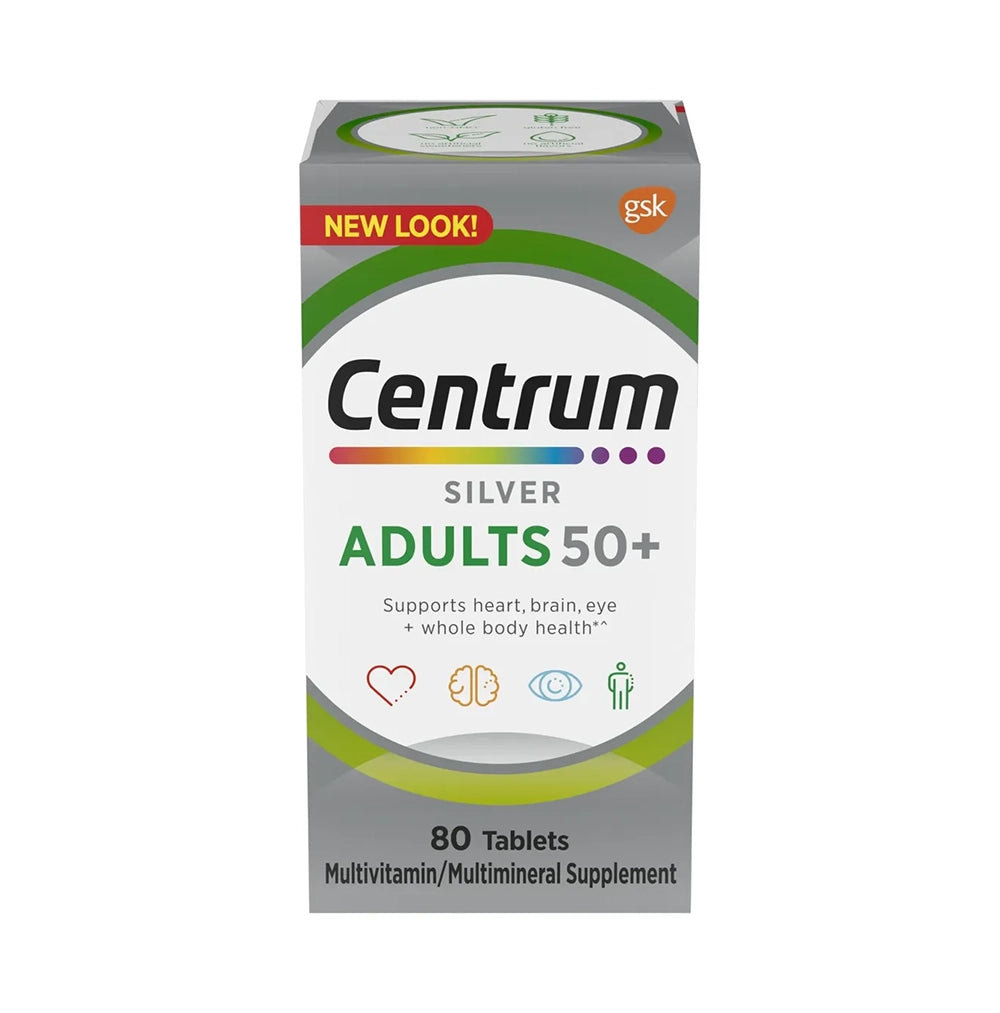 Multivitamínico Centrum Silver 50+ Adultos Mayores 80 Comprimidos