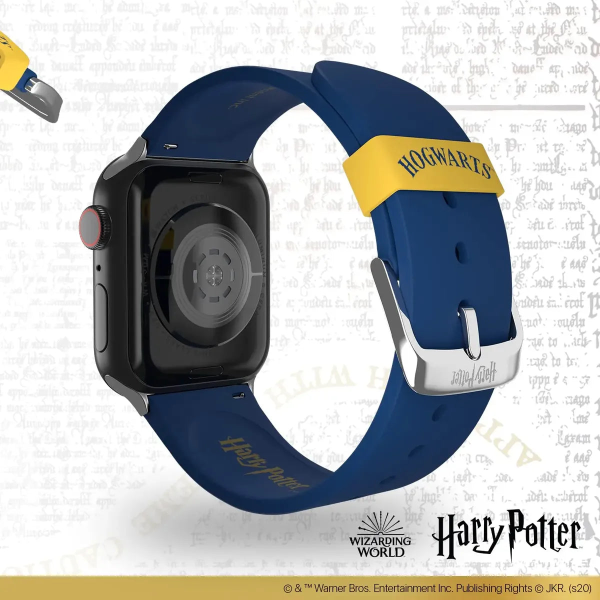 Harry Potter Edición Hogwarts - Correa de Silicona para Apple Watch y Smartwatch Android con un Pin de 22mm