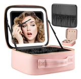 Bolso De Maquillaje Con Luz Led Recargable Rosada