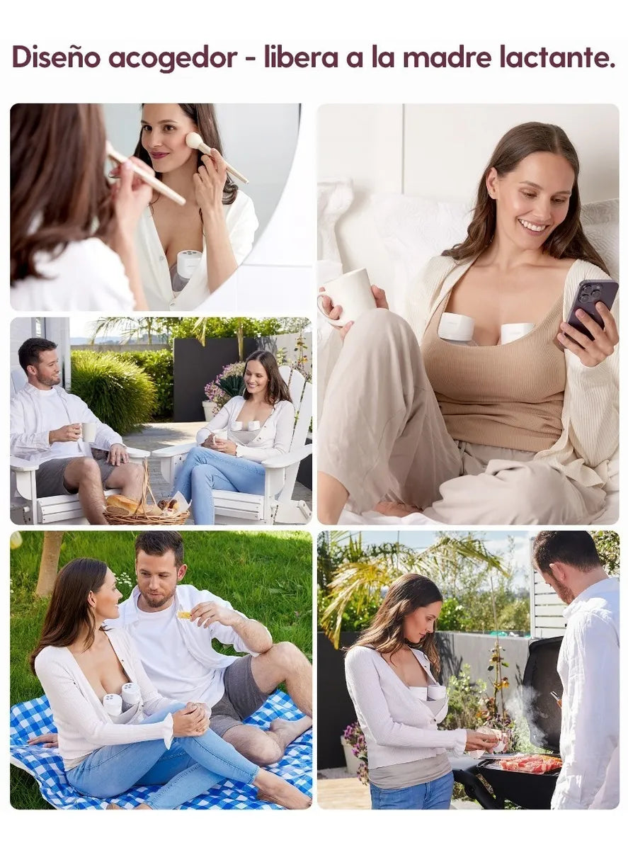 Extractor de leche portátil doble Momcozy S12 Pro de 24 mm