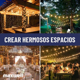 Guirnalda De Luces Solar 10mtr /10 Ampolletas Led Exteriores