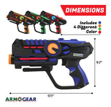Juego De 4 Pistolas Laser Tag Guns Armogear Con Chalecos
