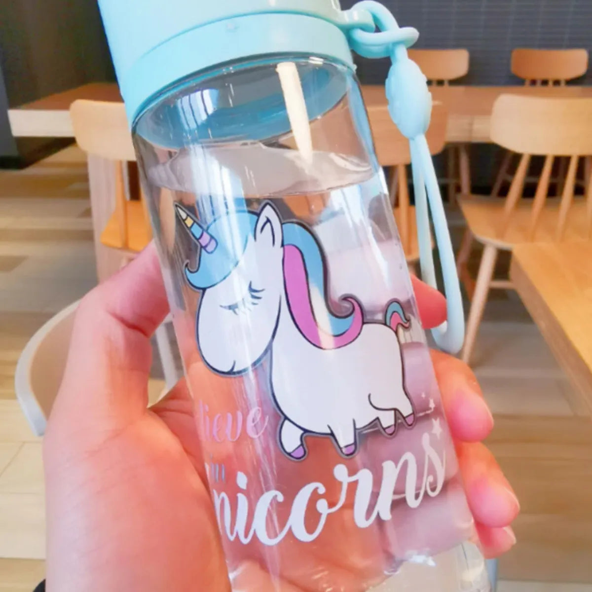 Vaso Para Agua Con Diseño Arcoiris Kawaii
