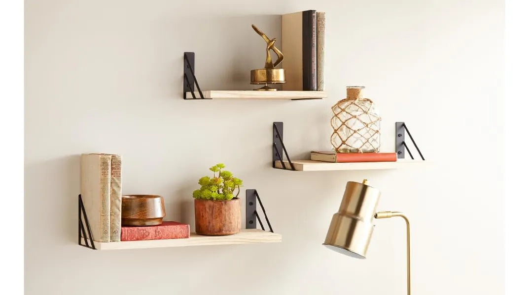 Repisas Flotantes De Madera Multipropósito Kit X3 Colores