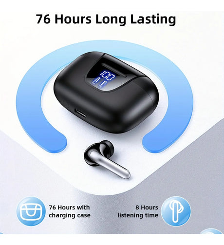 Bluetooth Headphones Wireless 5.3 13mm Speaker 30h Battery L