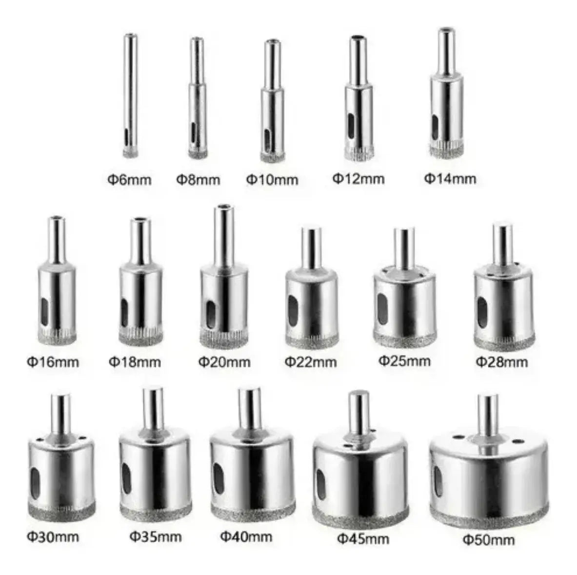 Kit Brocas 16 Broca Diamantada Marmol Vidrio Broca Ceramica 57152 Gaccoa