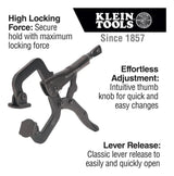 Pinzas de Presión en C Klein Tools 38620 con Mordazas Giratorias 6"