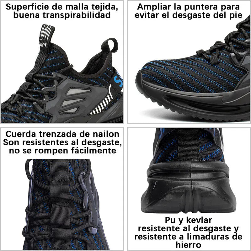 Zapatillas de Seguridad Industrial con Plataforma Air | Puntera de Acero | Antipinchazos