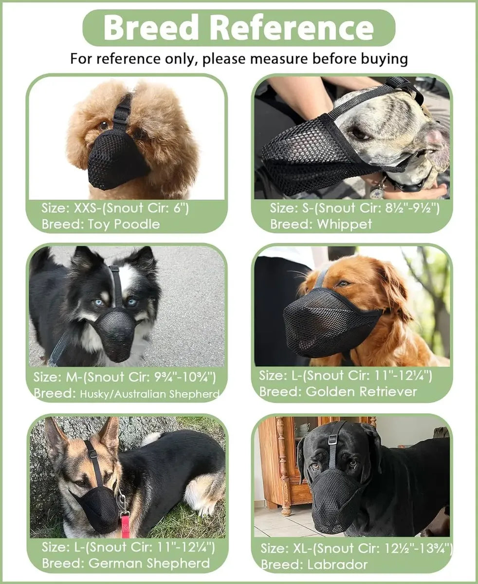 Bozal para Perros Mayerzon Soft Mesh | Bozal Transpirable Ajustable Antimordidas y Antiescavado