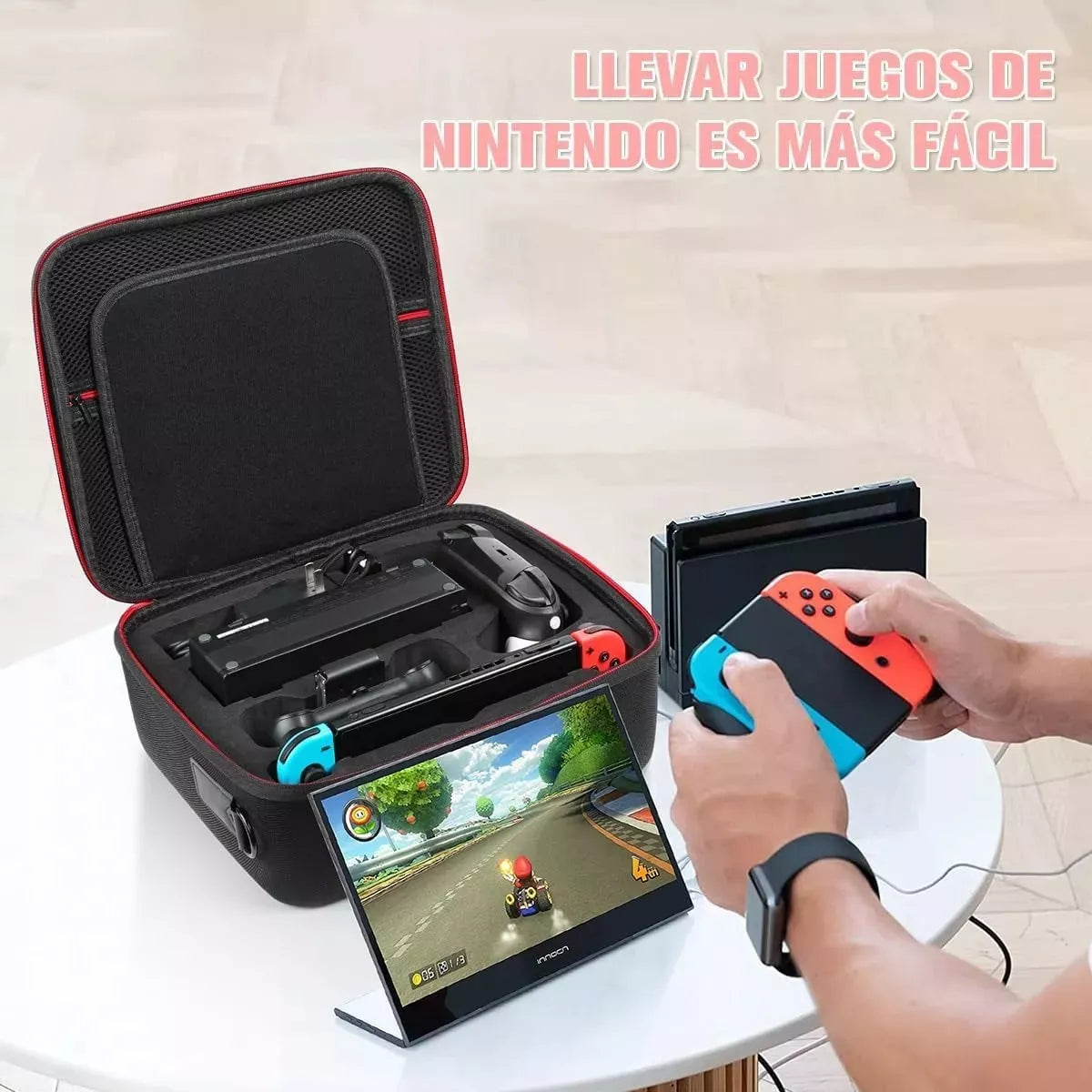 Maleta Funda Para Nintendo Switch Consola Correa De Hombro