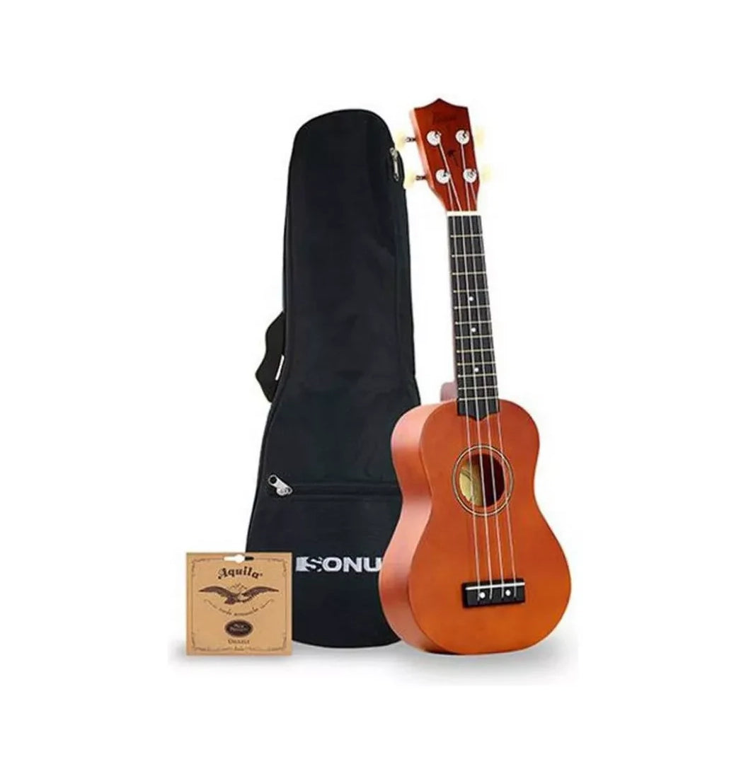 Ukelele Sonun 21 Pulgadas Marrón Con Funda