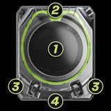 Beyblade X Xtreme Battle Set con Beystadium Arena con riel X-Celerator, 2 juguetes superiores giratorios a la derecha, 2 lanzadores