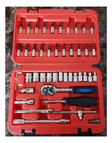 Set Caja Juego Herramienta Dados 46 Piezas Acero Carbono 1/4