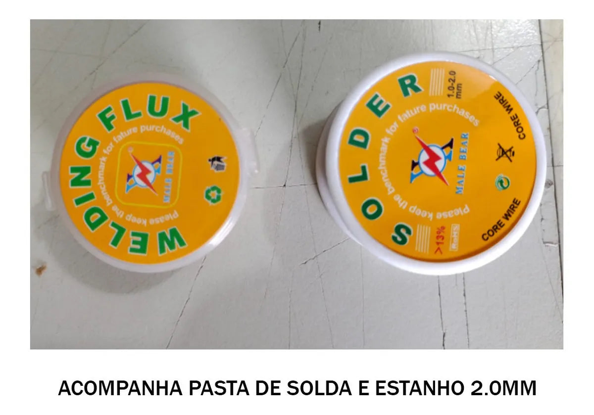 Kit Soldador Profesional De 60w Estaño Pasta De Soldar