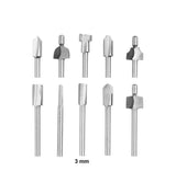 10 Fresas Caladoras Madera Aluminio Pvc Multipro Tipo Dremel