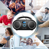 Reproductor Portátil Wiithink Bluetooth / Radio FM / CD / USB – Negro