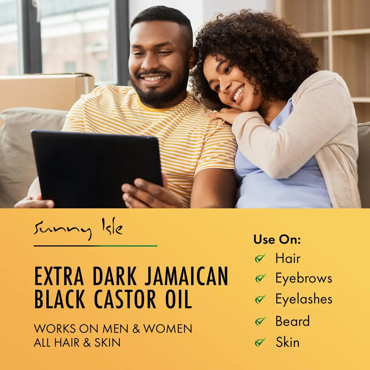 Aceite de Ricino Negro Jamaicano Sunny Isle Extra Dark 8 oz