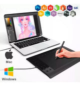 Tableta Grafica Digitalizadora Usb Con Lápiz + Accesorios