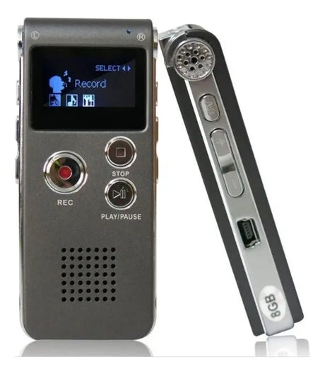 Grabadora Digital Profesional De Voz Sonido 8gb Mp3 Color Negro