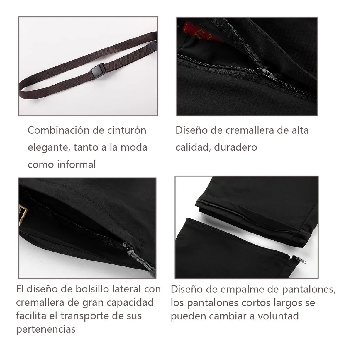 Pantalon Trekking Outdoor Hombres Desmontable Secado Rápido