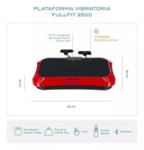 Plataforma Vibratoria Bodytrainer Fullfit 3500 Panel Touch Color Rojo