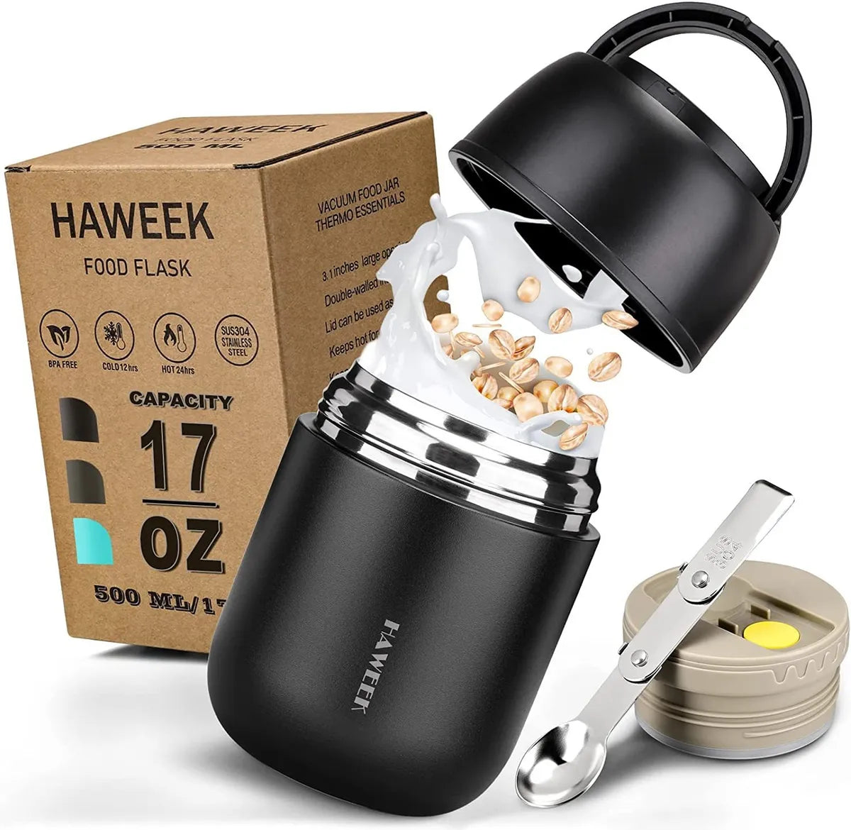 Recipiente Térmico Para Alimentos Haweek, 17 OZ