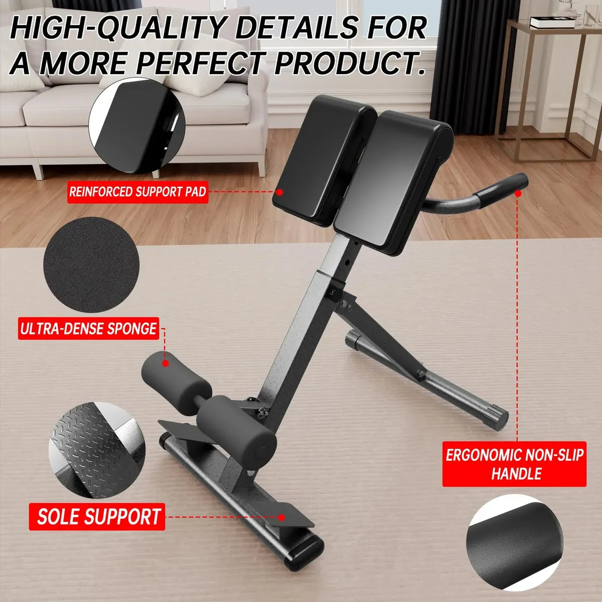 Silla Romana Hyperextension Fitks360 SF-BH6629 Ajustable