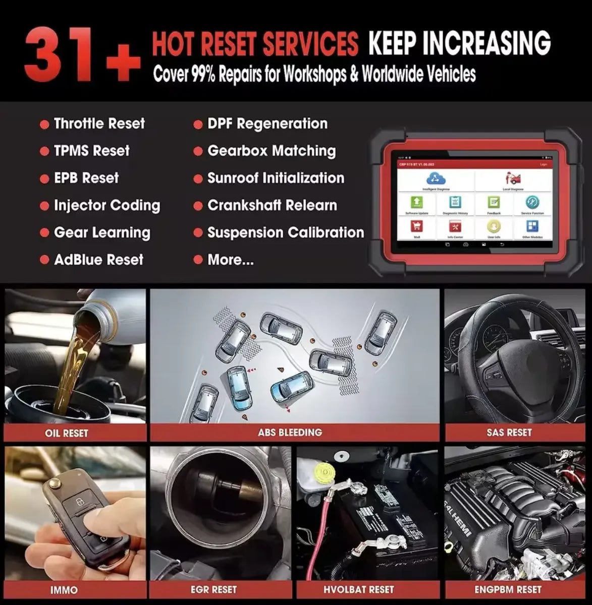 Escáner Automotriz LAUNCH CRP919E BT Profesional Bluetooth | Nuevo