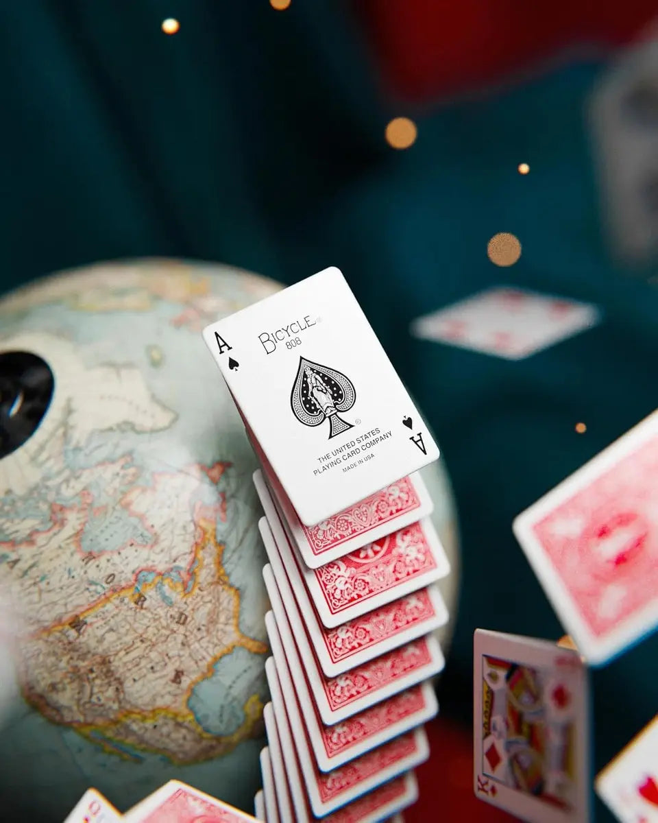 Juego de Cartas Bicycle Rider Back Doble Mazo | Rojo y Azul | Naipes Originales Poker Standard