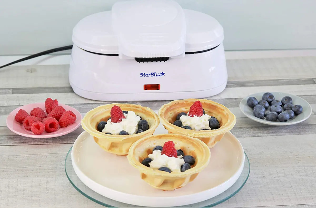 Máquina para hacer wafles dobles de Starblue White Make 110V