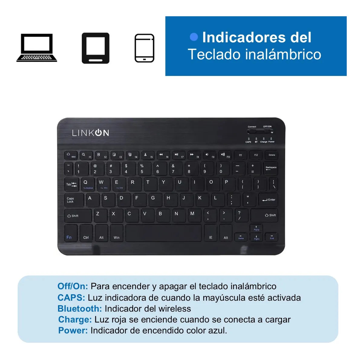 Carcasa Funda + Teclado Para iPad Air 5ma Gen 2022 iPad Air 4ta Gen 2020 Linkon 10.9" Black Air