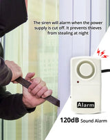 Alarma de Corte de Energía QWORK 120 dB con Indicador LED – Pack de 2