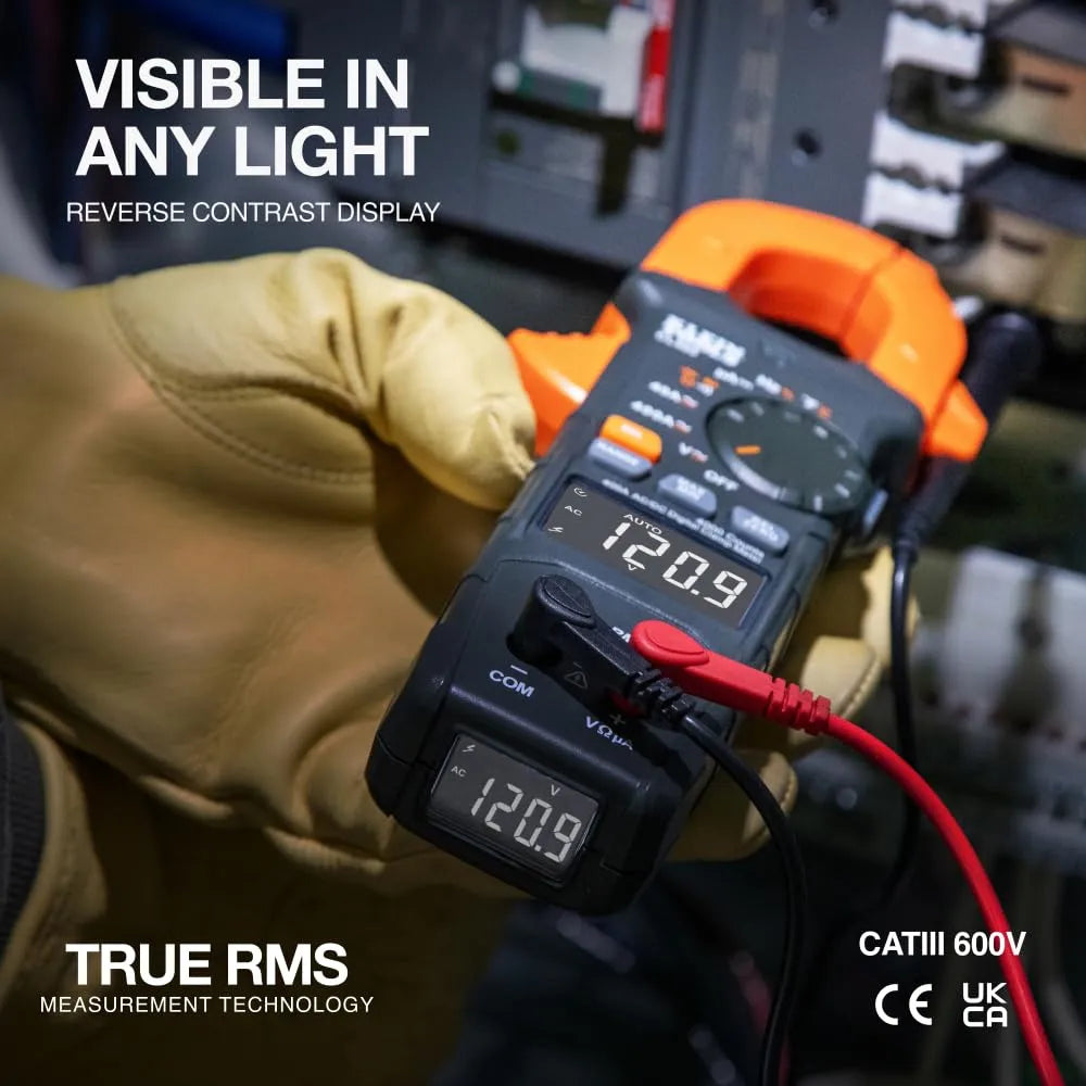 Pinza Amperimétrica Klein Tools CL490 400A AC/DC TRMS