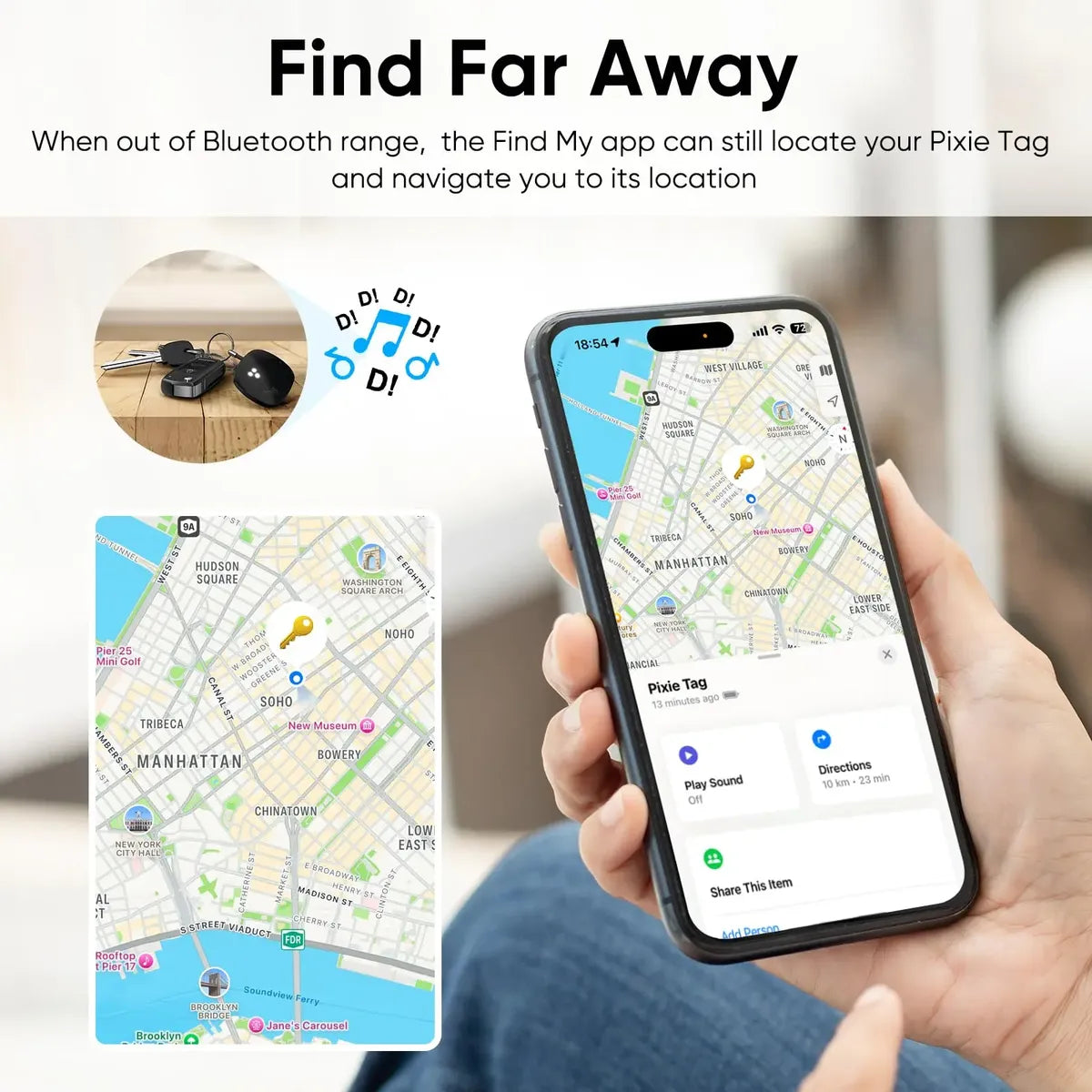 Localizador Bluetooth Inteligente ONVIS Compatible con Apple Find My – Pack 2