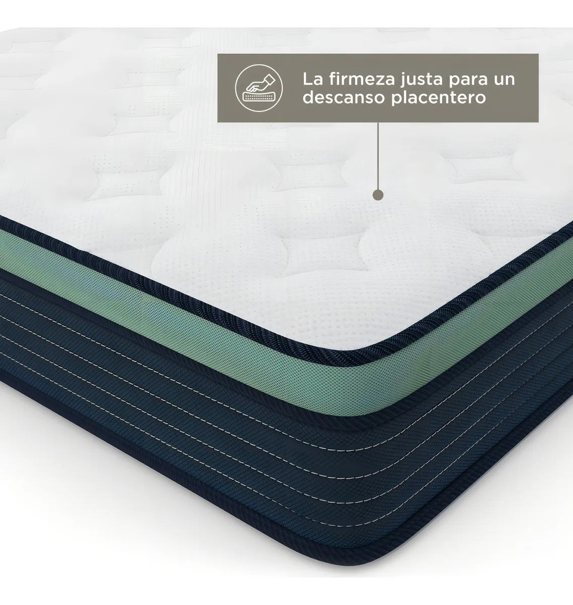 Atma colchón One 2 plazas 20 cm en caja 3 Capas de espuma color blanco