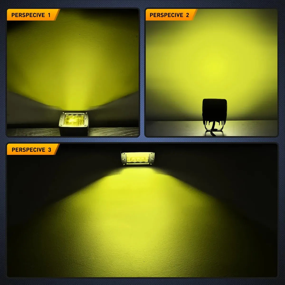 Combo LED Pods Nilight 3" Ámbar 42W Spot + Flood | Kit 2 Luces LED Off-Road 12V/24V
