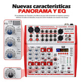 Bomge De 12 Canales Consola Mixer Audio 48 Fx Bt Usb Eq