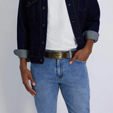 Cinturón de cuero Levi's Plaque Hebilla Marrón Para Hombre