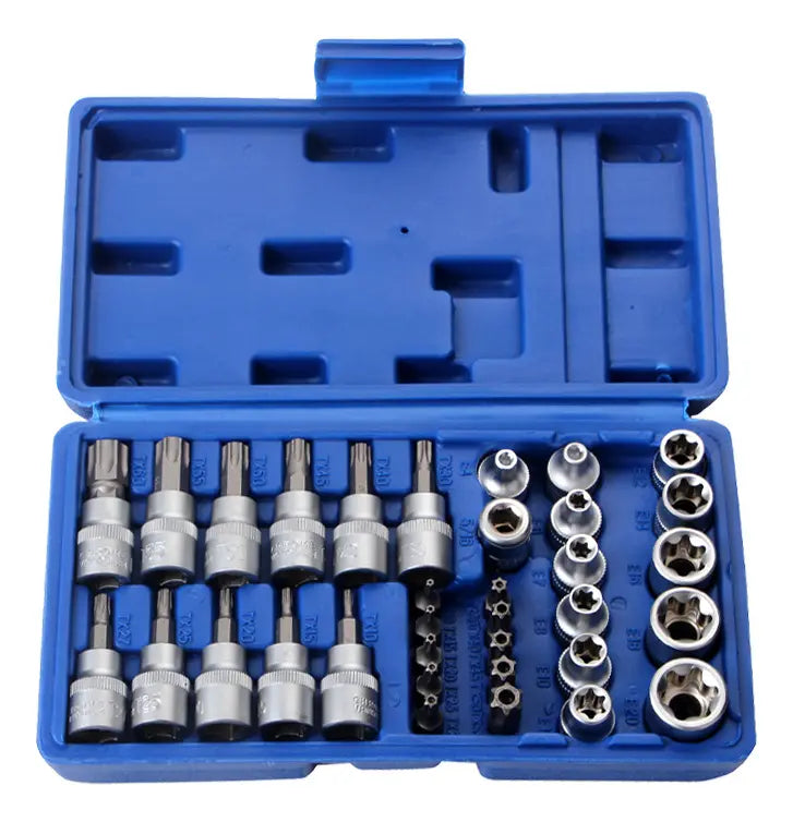Juego de Conectores Torx Bit de 34 Piezas con Enchufes