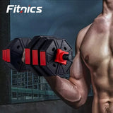 Mancuerna Ajustable Pesa De 10 Kg Unitaria Fitnics