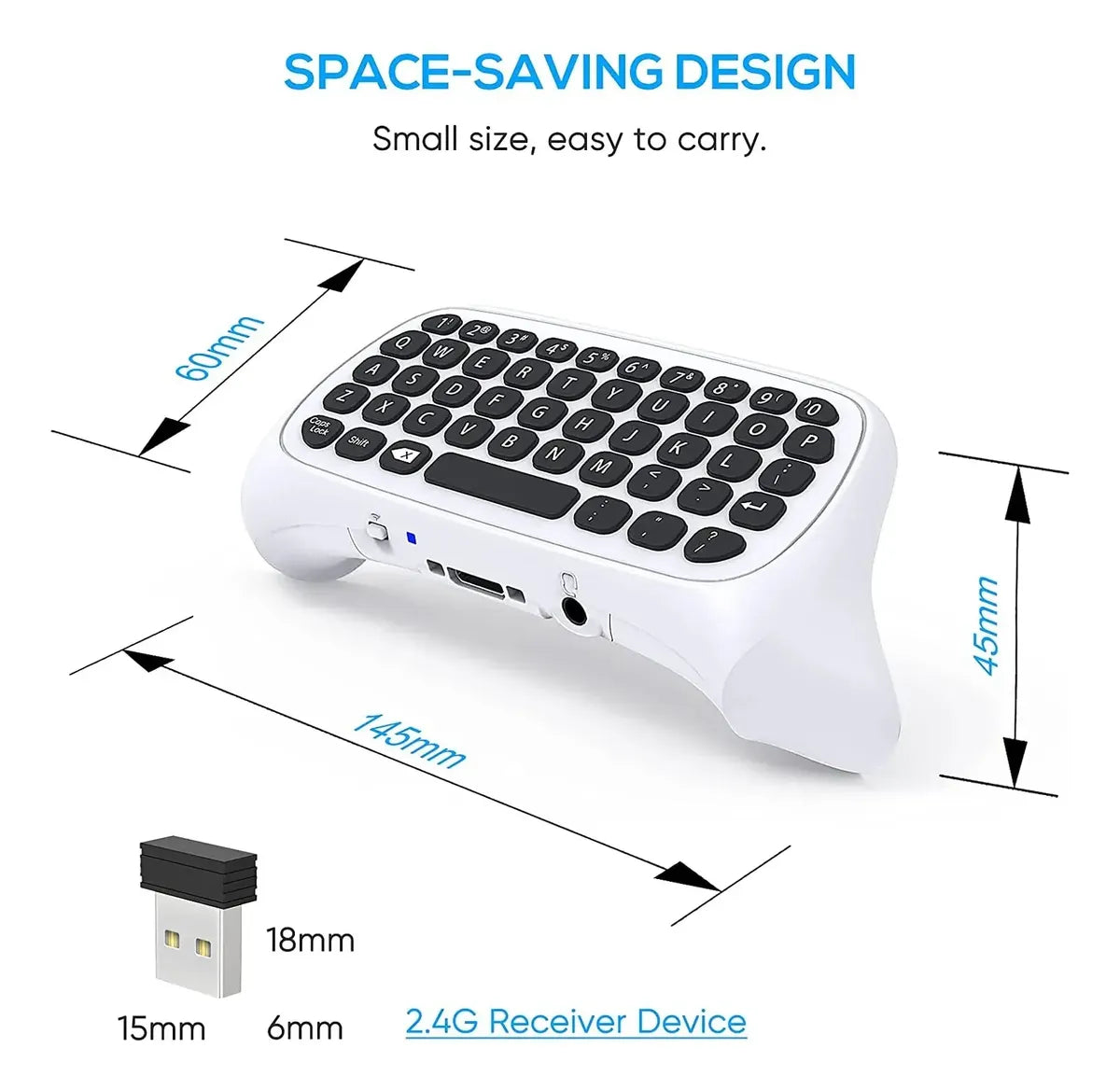 Teclado Inalámbrico Chatpad Dobe TYX-586 para Control Xbox Series X|S y Xbox One