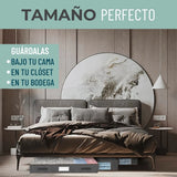 Organizador De Ropa Bajo Cama  Almacenamiento Set X 3 Gris Claro