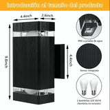 Aplique De Pared Luz Calida Decoracion Hogar Exterior Negro