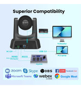 Cámara Ptz Tongveo Con Zoom Óptico 3x 1080p 60 Fps Hdmi Usb