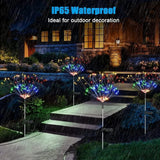 Pack X2 Luces Micro Led Fuego Artificial Solares Navidad