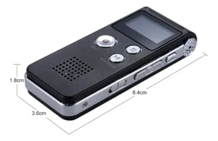Grabadora Digital Profesional De Voz Sonido 8gb Mp3 Color Negro